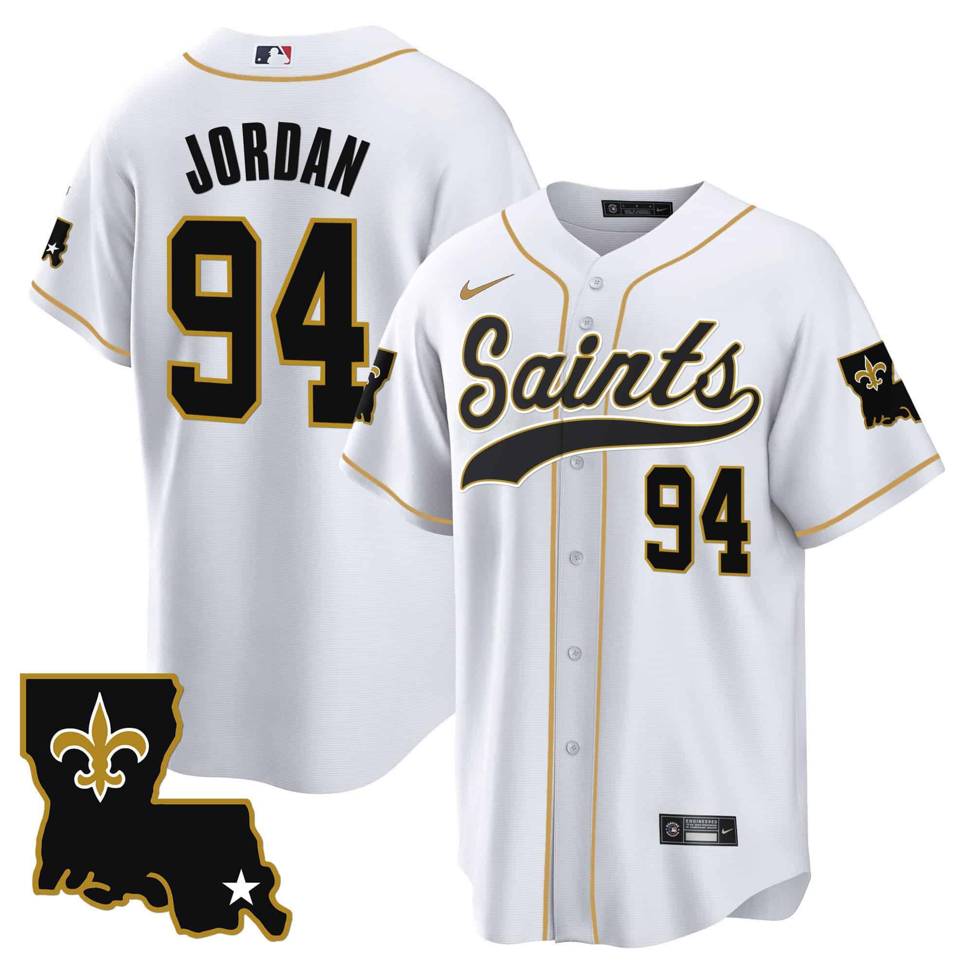 Men New Orleans Saints #94 Jordan White 2024 Nike 1987 Legacy Cool Base NFL Jersey